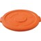 Global Industrial Flat Lid, Orange, Plastic, 22.75 in W/Dia 240465BOR - alternate 1
